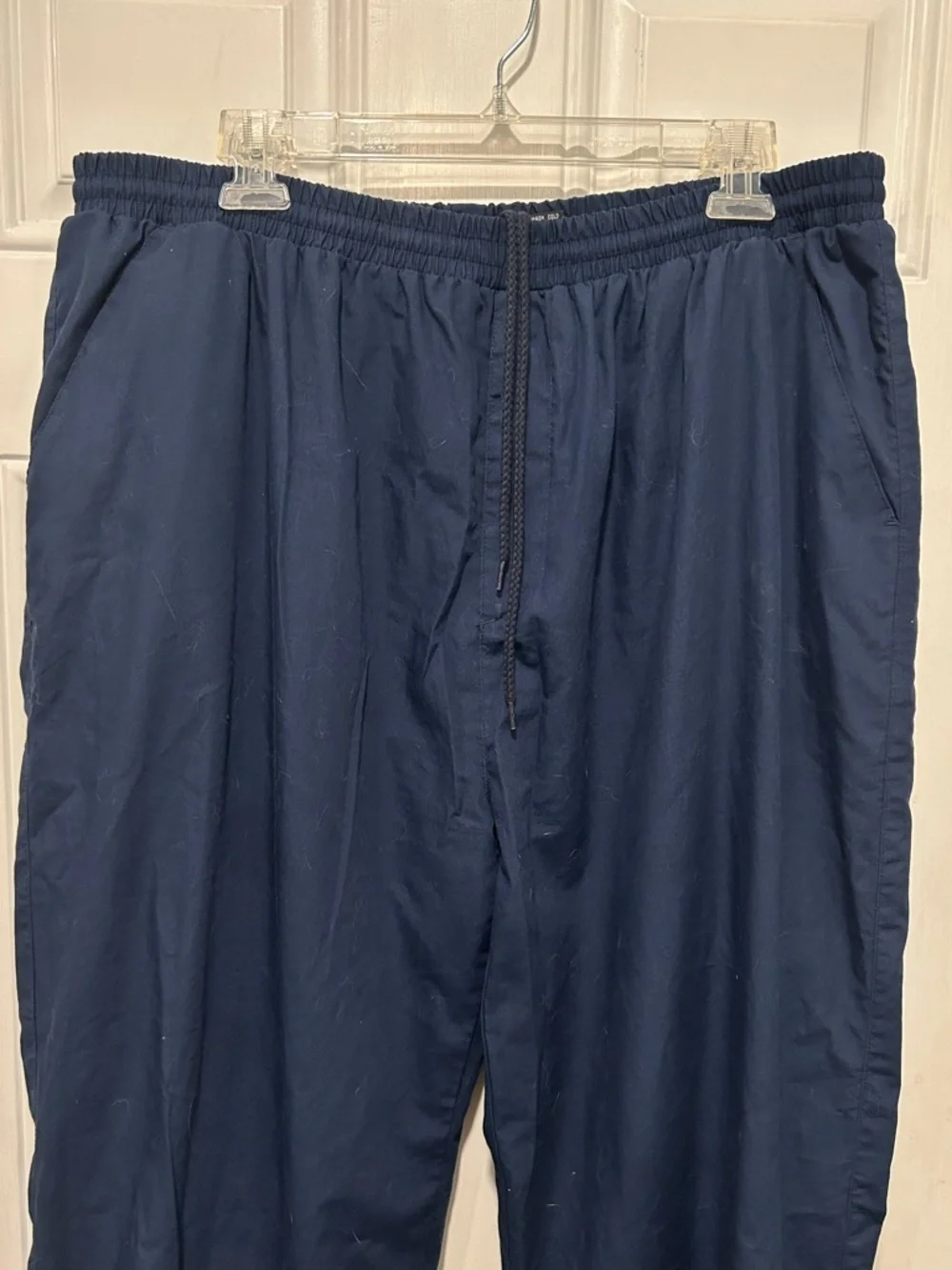 Vtg Christian Dior Monsieur Jogger Track Lounge Pants Zip Ankle Navy Blue Sz XL